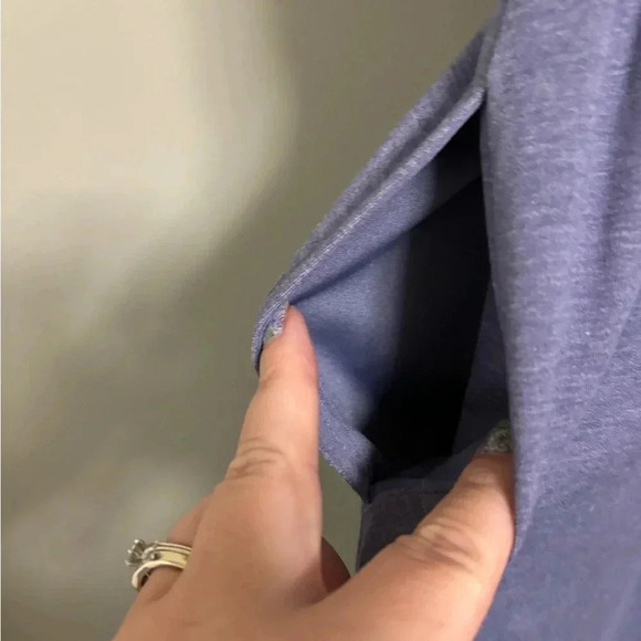 32 Degrees Cool Soft Lux Dress Short Sleeve Ruched Waist Size Small Blue New NWT - Picture 3 of 7